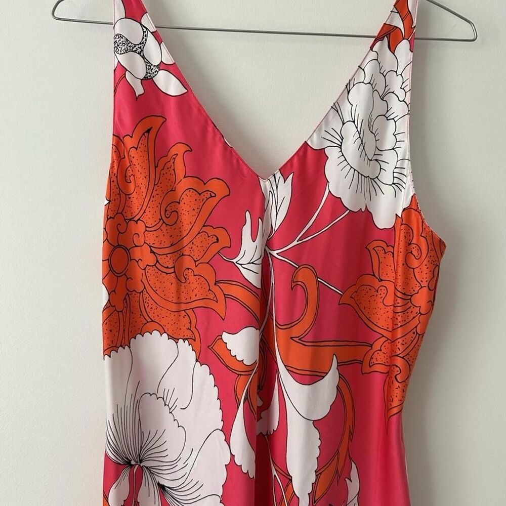 Natori Women's floral slip gown midi dress size small
